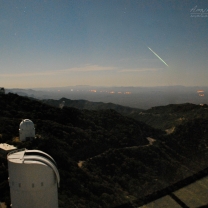 Shooting Star over the Kitt Peak Telescopes, Arizona