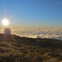Sunshine at the Roque de los Muchachos Observatory, La Palma